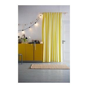 IKEA | Sophia Yellow and White Striped Curtain